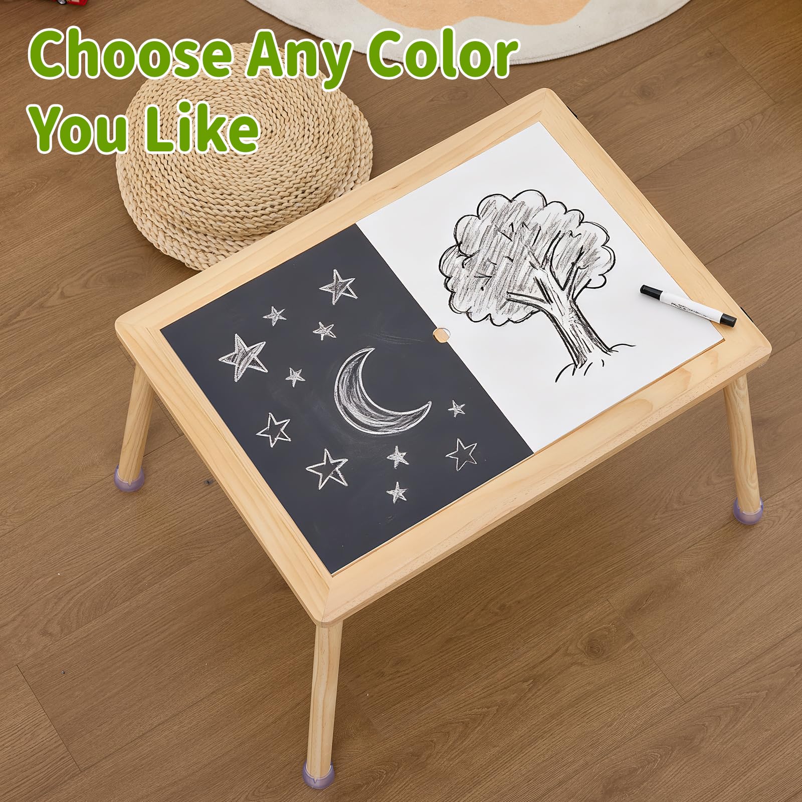 WOOD CITY Sensory Table for Toddlers Kids, Wooden Activity Table for Play Study Paper Roll Holder Indoor/Outdoor Montessori Play Sand and Water Table with Foldable Toys Storage Bins