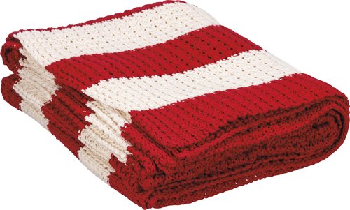 Primitives by Kathy Throw Blanket - Red & White Striped from Our Nordic Collection