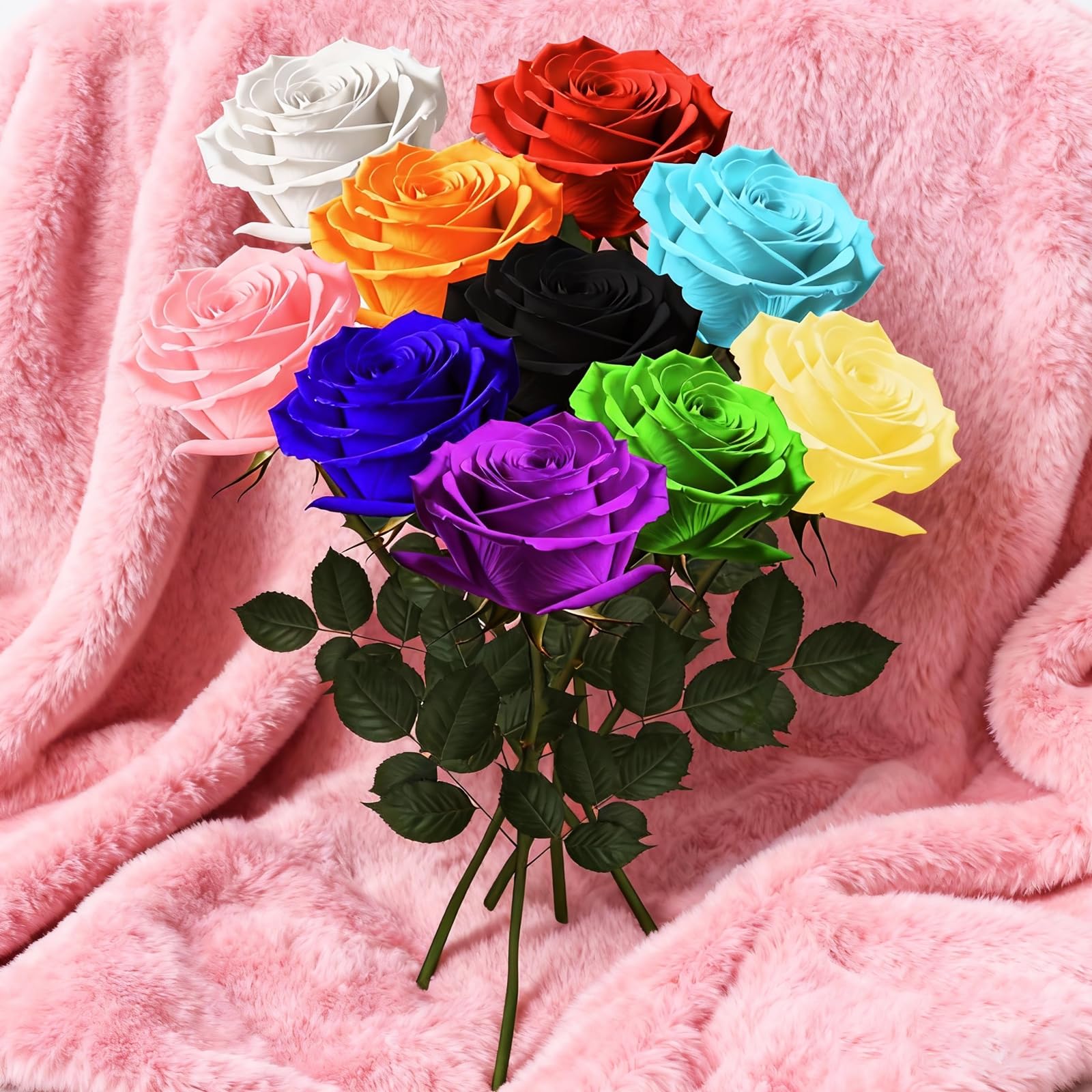 Leebean Single Forever Roses Luxury Gift for Women/Men, Birthday Gifts for Women,Flowers Gifts for Girlfriend,Wife,Mom,Anniversary,Valentine's Day,Wedding,Graduation,Presents for Her,Red