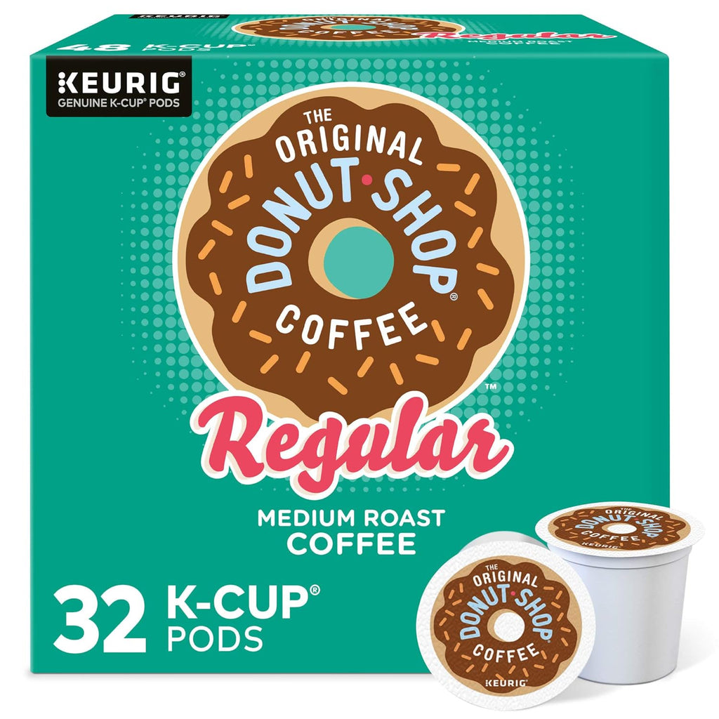 Original Donut Shop Medium Roast Coffee Pods - Regular Single-Serve Keurig K-Cup Pods | 32 Count