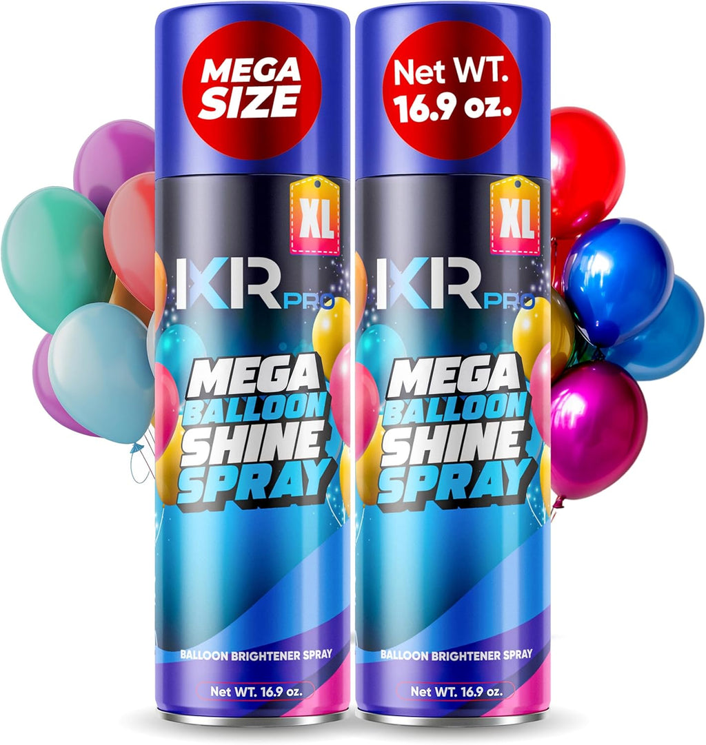 **ixirpro Balloon Shine Spray - Instant High Gloss Finish | 2 x 16.9 oz for Long-Lasting Party Decor**