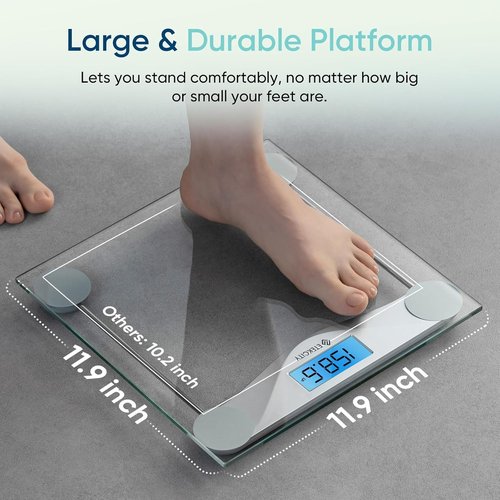 Etekcity Digital Body Weight Scale - High Precision Measurements | Large Blue LCD Display, 400 lbs Capacity