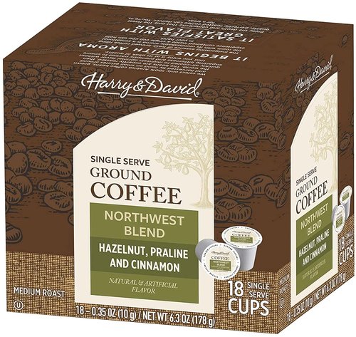 Harry & David Coffee | Single Serve K-Cup Compatible Pods - 18 Count Northwest Blend