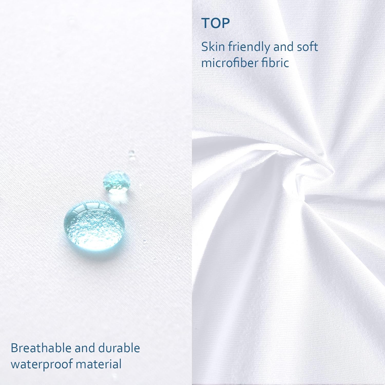 Skiennix Waterproof Mattress Protector - Full XL Size, Breathable & Noiseless Fitted Cover