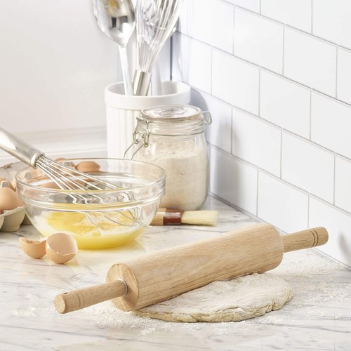 Farberware Wood Rolling Pin - Premium Quality Kitchen Tool for Baking | 18-Inch Length