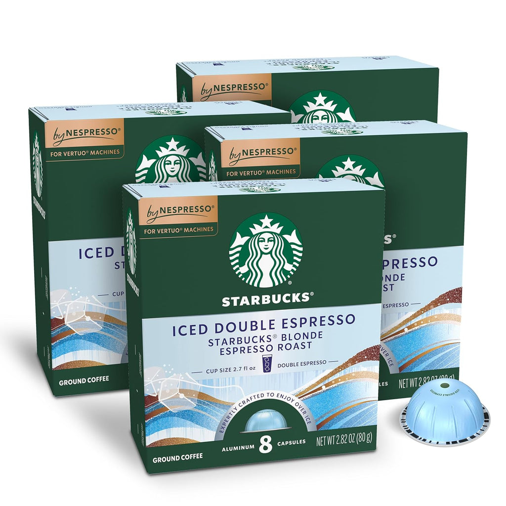 Starbucks by Nespresso Vertuo Iced Blond Roast Coffee Pods - 32 Count, Perfect for 2.7 oz Brews
