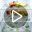 Seaped 8 Pcs Green Lemon Refrigerator & Drawer Liners - Washable, Non-Adhesive, Food-Grade EVA