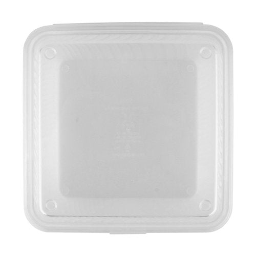 GET EC-10-1-CL Single Entree Take-Out Food Container, 9"x 9", Clear (Set of 12)
