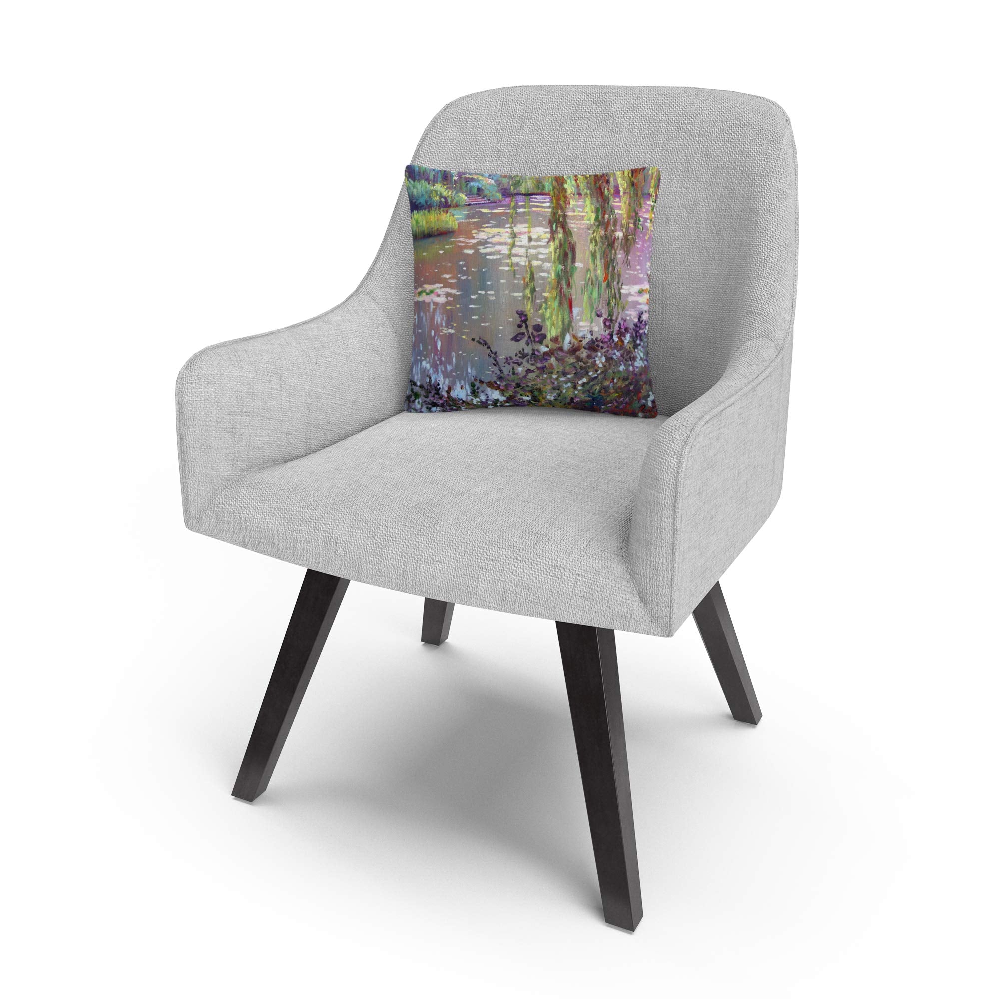 Trademark Fine Art Homage to Monet by David Lloyd Glover, 16x16 Decorative Throw Pillow