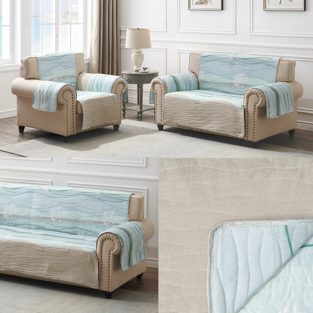 Greenland Home Maui Reversible Slipcover - Furniture Protector - Sofa - Multicolor