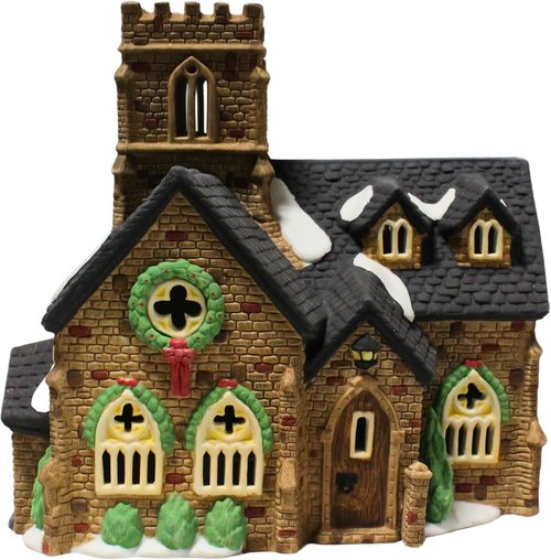 Dept 56 Lighted Knottinghill Church - Heritage Village Collection | Retired Collectible Decor