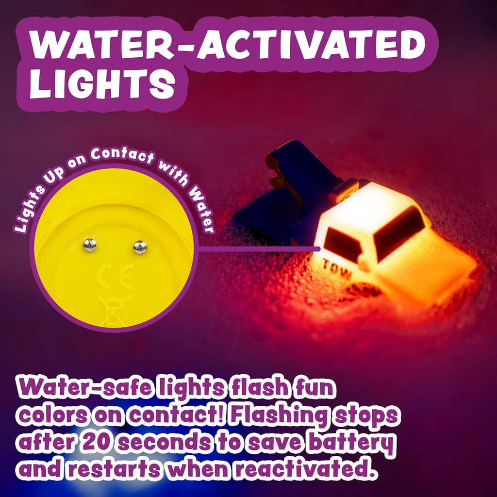 Tub Works® Light Up Bath Toys - 6 Pack Water-Activated Color Changing Sensory Toys for Kids