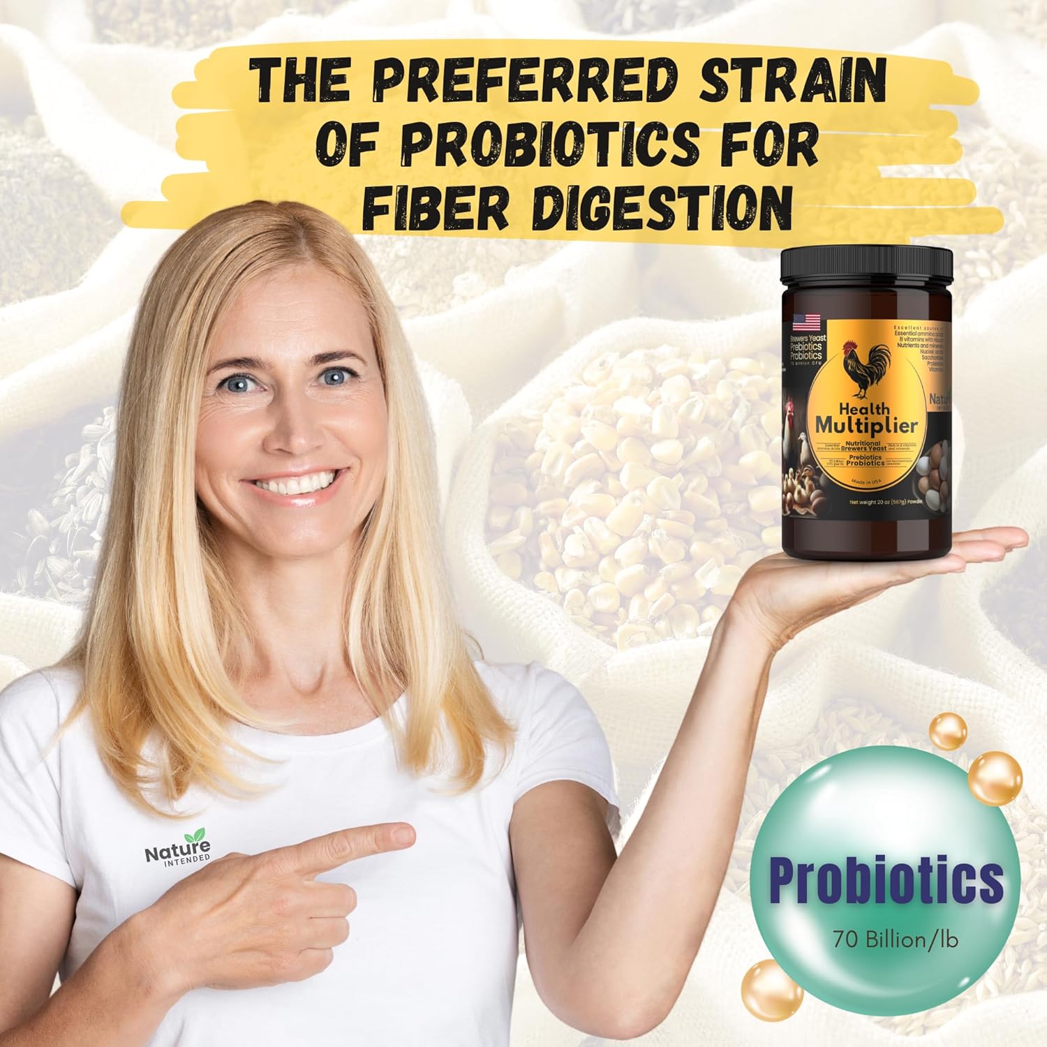 Brewer's Yeast Probiotics Supplement - Enhance Egg Quality & Recovery for Poultry | 10-Ounce Pouch