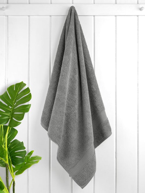 Cotton Paradise Extra Large Soft Plush Turkish Bath Towels Set - 4 Piece in Light Grey