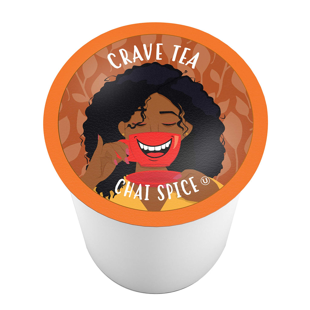 Crave Beverages Tea Pods, Chai Spice for Keurig K Cup Brewers, 100 Count