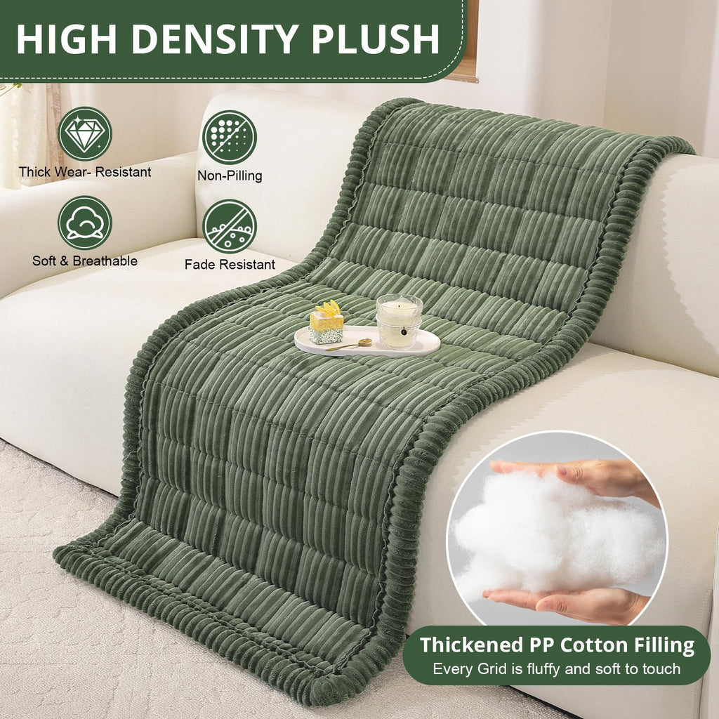 OstepDecor Washable Couch Cover for Dogs, Thick Pet Friendly Sofa Covers, Soft Couch Protector, Paw Cart Sofa Slipcovers, Cushion Protector for Leather, Sectional, Loveseat (27.6" x 59", Green)