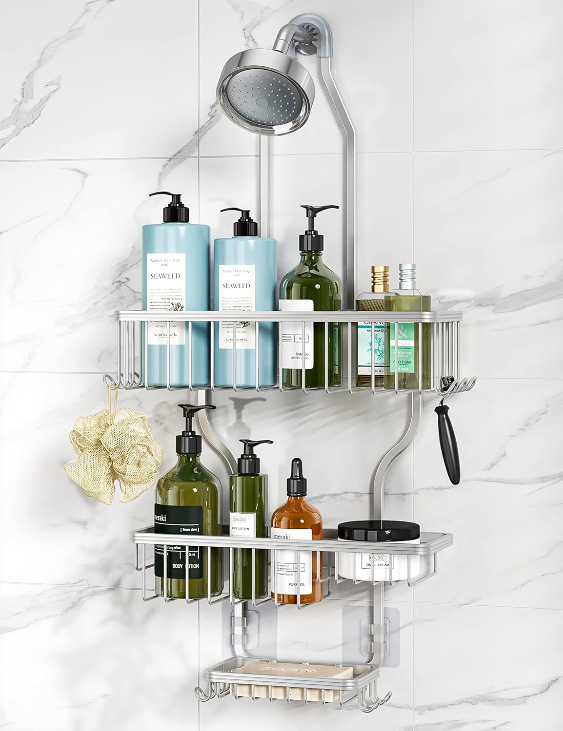YASONIC Hanging Shower Caddy | Versatile Corner Storage Solution for Organized Bathrooms