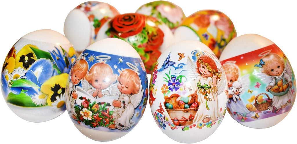Skiennix Thermo Heat Shrink Sleeve | Decorative Easter Egg Wraps - Pysanka Design (Angels)