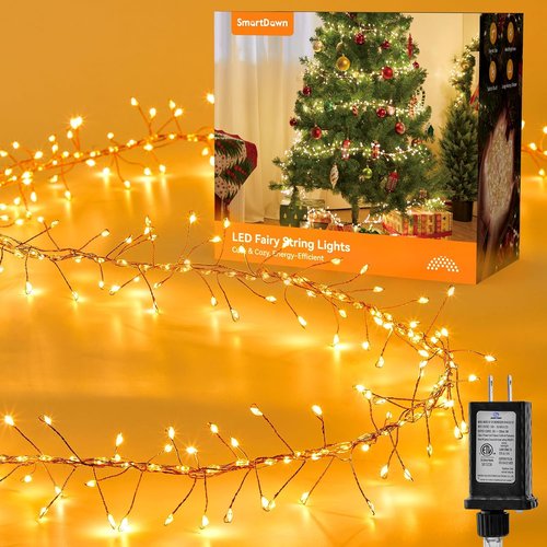 Flowing Fairy Lights - 10FT 388LED Twinkle String Lights | 14 Modes, Waterproof Indoor Decor, Warm White