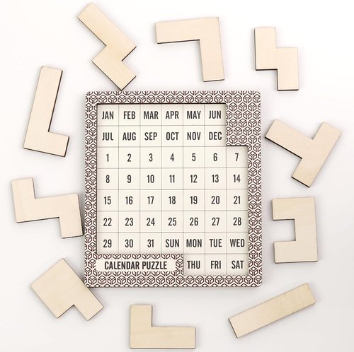 Daily Calendar Puzzle by Skiennix - Challenging Wooden Puzzle for Adults | Perfect Easter & Christmas Gift