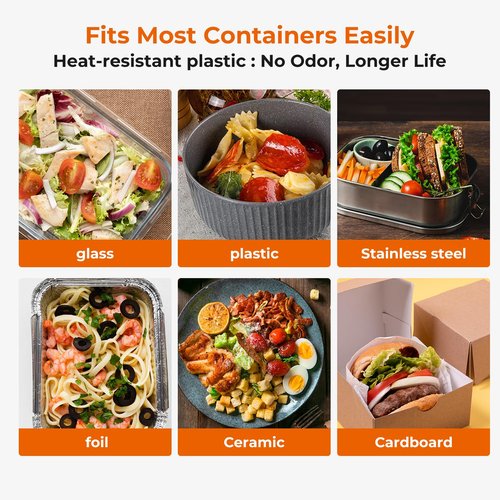 DDHTSAL Electric Lunch Box Food Heater - 12V/24V/110V 3-in-1 Portable Oven Car Food Warmer, Mini Personal Microwave Heated for RV, Truck, Camping, Travel, Work, Office and Home Use