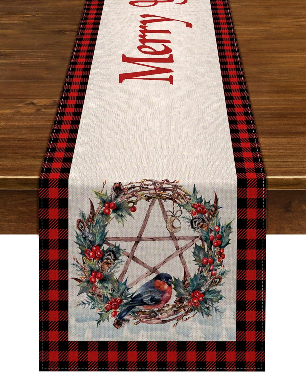 Nepnuser Yule Table Runner - Norse Wiccan Pagan Christmas Decor | 72 Inches for Festive Home Elegance