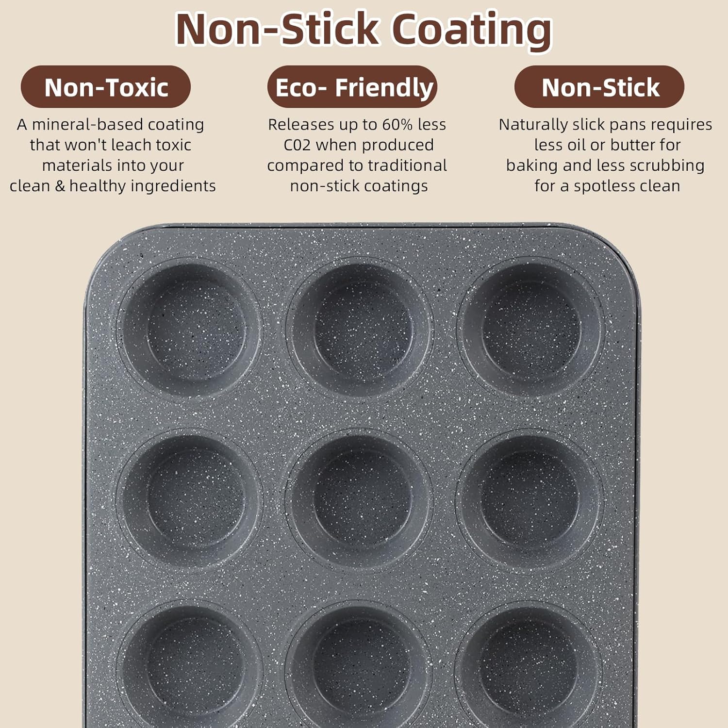 Professional Grade Nonstick Baking Pans Set by [Brand Name] - 11-Piece Carbon Steel Bakeware, Dishwasher Safe, Oven Safe to 450°F | Steel Gray
