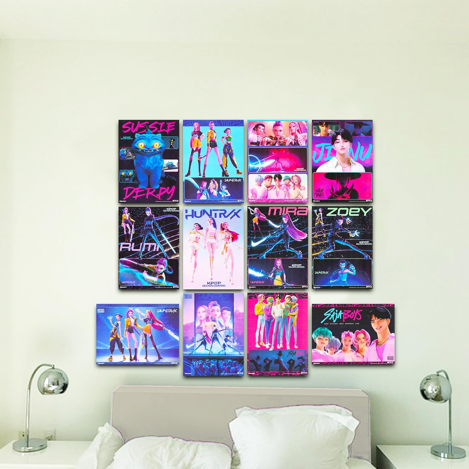 Netflix Kpop Demon Hunters Poster Book - 12 Stunning Posters & Decals for Kids' Room Decor | Perfect for Boys and Girls