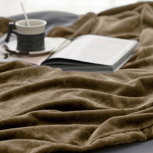 Bedsure GentleSoft Fleece Throw Blanket - Soft, Lightweight Plush Cozy Blanket for Couch & Bed | 50x60 Inches, Camel