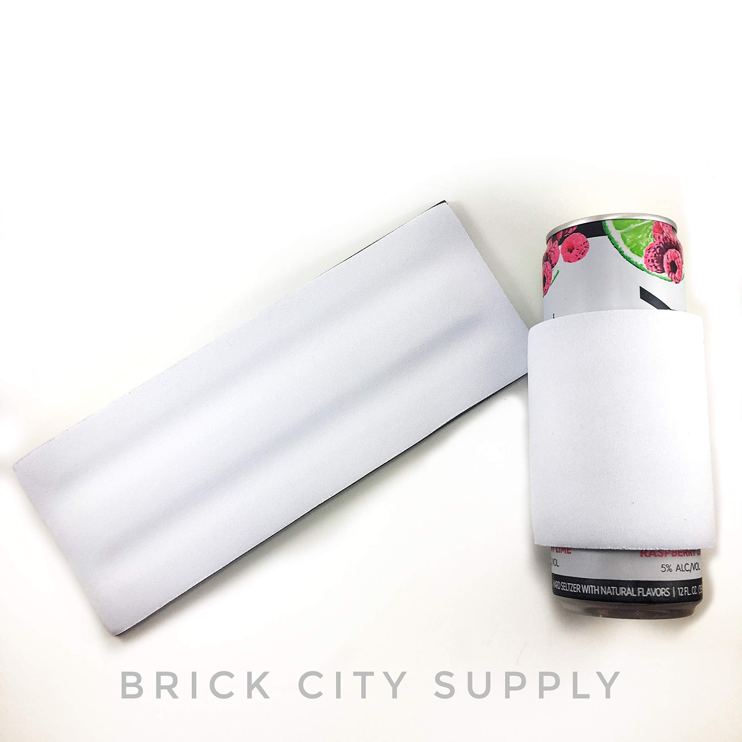 White Slap Can Cooler Blanks-Sublimation or Vinyl. Neoprene Bulk Party favors (20)