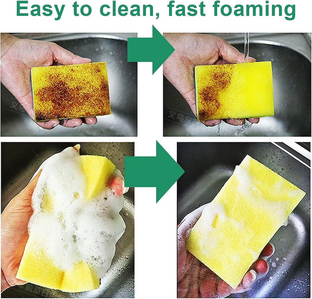 Regine Switzerland Kitchen Cleaning Sponges - 36-Pack Non-Scratch Odor-Free Dishwashing Pads