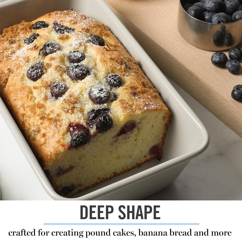 Martha Stewart Gallen 9-Inch Nonstick Loaf Pan - Durable Carbon Steel Bakeware for Even Baking