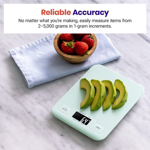 Etekcity Digital Food Kitchen Scale - Accurate Grams & Ounces Measurement for Cooking & Keto | Medium Green