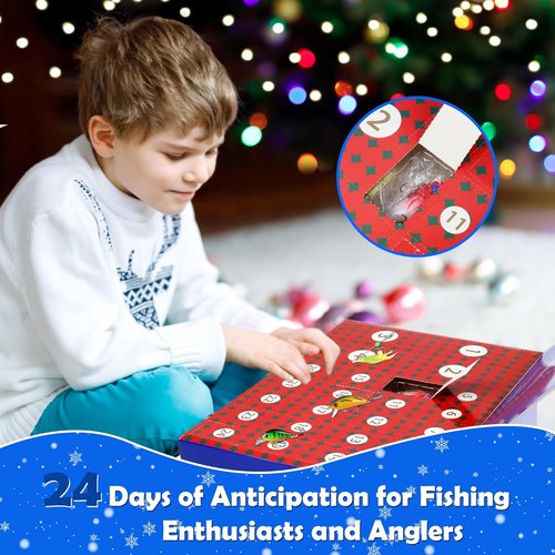 Fishing Advent Calendar 2025 - Countdown to Christmas with Lures for Teen Boys & Adult Fishermen