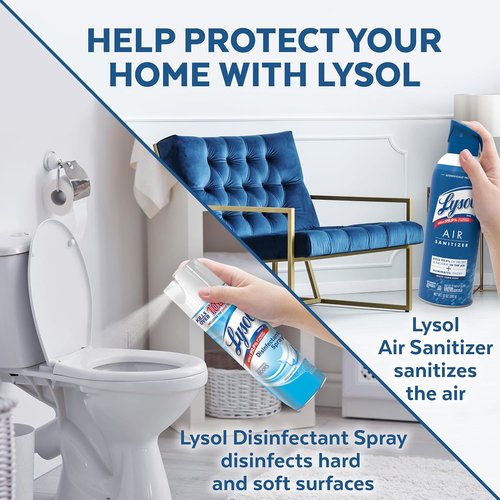 Lysol Disinfectant Spray Bundle - Crisp Linen & Air Sanitizer Spray for Odor Elimination | 19 Fl. Oz + 10 Fl. Oz