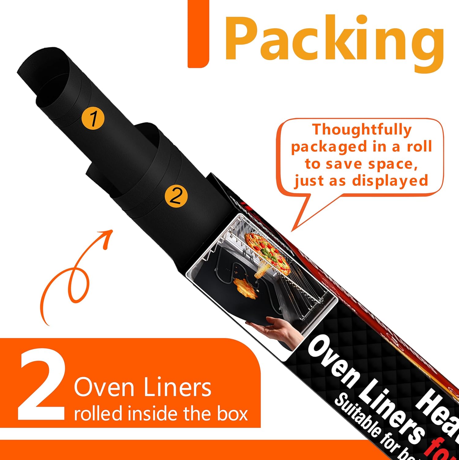 Skiennix Oven Liners - Heavy Duty Non-Stick Mats | 17” x 25” | BPA & PFOA Free, Easy Clean & Heat Resistant