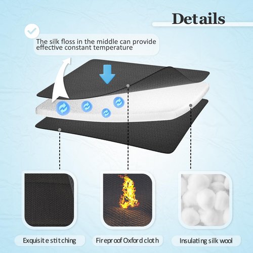 Fireplace Cover, Fireplace Blanket for Heat Loss & Save Energy - Indoor Fireplace Air Blocker Fireplace Screen Safety Cover for The Living Room | Year-Round Comfort,45x34