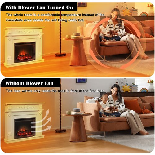 Hiorucet Fireplace Blower Fan Unit for Desa, FMI, Vanguard, Vexar, Comfort Flame Glow, Rotom Fireplace, BK BKT GA3650 GA3700 GA3750 Replacement Fireplace Blower Fan Parts Fit for Astria.