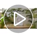 TriPole 4.5" Portable Desk Fan, Rechargeable 2000mAh Battery - White