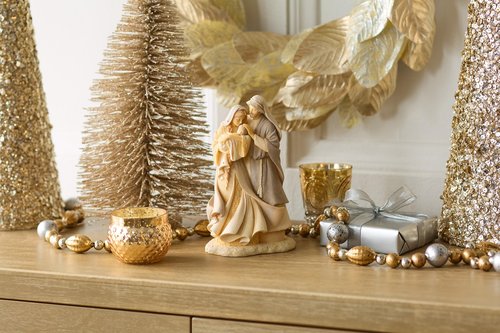 Enesco Foundations The Holy Family Standing Pose Figurine, 6.89 Inch, Multicolor