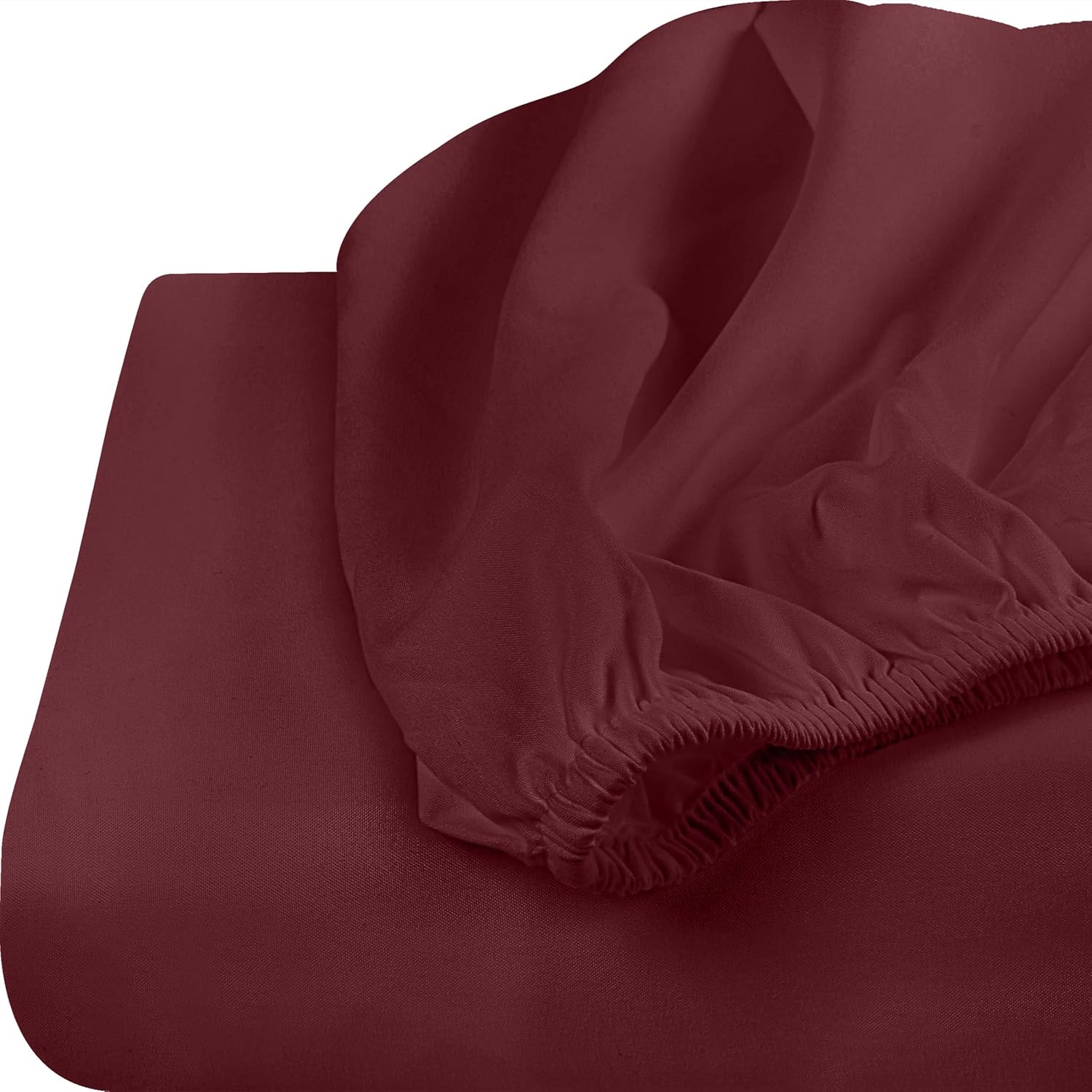 Utopia Bedding Twin XL Fitted Sheets - Soft Brushed Microfiber - Deep Pockets - 2 Pack (Burgundy)