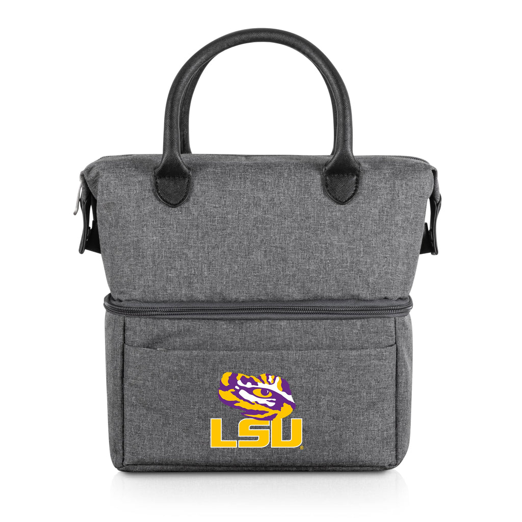 Picnic TIME NCAA LSU Tigers Urban Lunch Bag, Cooler Lunch Tote, Insulated Lunch Bag, (Gray with Black Accents)