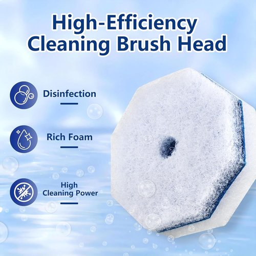 FHORAIN Toilet Wand Refills - 40 Count Disposable Brush Heads with Extra Thick Foaming Power | Strong Cleaning & Scrubbing