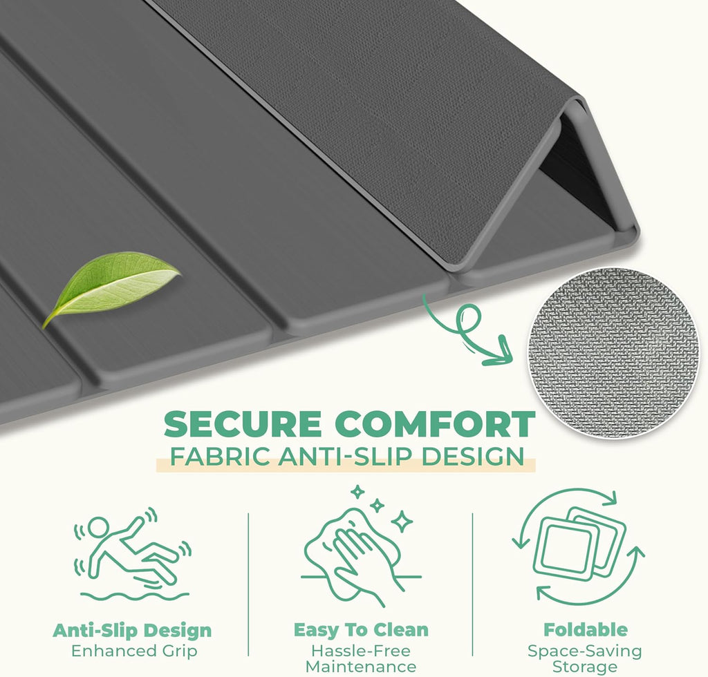SYIPO Stone Bath Mat - Non-Slip Diatomite Bath Mat, Super Absorbent & Quick Drying | 23.6 x 15.3”, Dark Gray