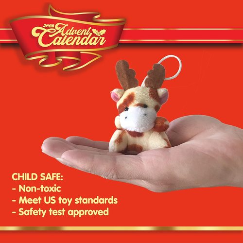 JOYIN Christmas Advent Calendar - 24 Mini Animal Plush Toys for Kids | Countdown to Xmas Fun