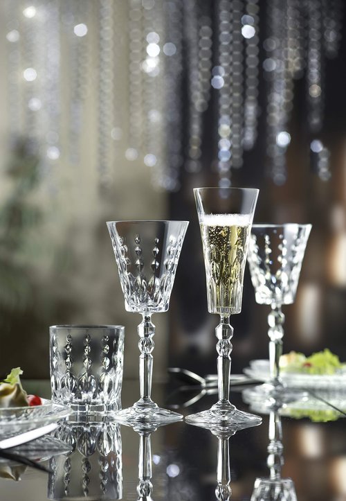 Highball - Glass - Set of 6 - Hiball Glasses - Crystal like Glass - Beautiful Designed - Drinking Tumblers - for Water, Juice, Wine, Beer and Cocktails - 13 oz. - by Barski - Made in Europe