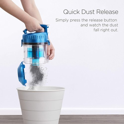 Eureka Bagless Canister Vacuum Cleaner - Lightweight for Carpets & Hard Floors | Blue Whirlwind NEN110B