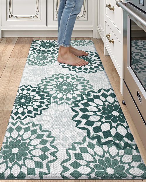 LUMI Anti Fatigue Kitchen Cushioned Mat for Floor, Padded Waterproof Runner for Standing, Stain Resistant Comfort Rugs for Home, Sink, Laundry, 24x59