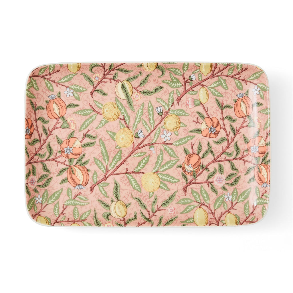 Spode's Morris & Co - 12" Serving Tray | Citrus Fruit Design | Made of Porcelain | Dishwasher and Microwave Safe | Kitchen Centerpiece | for Serving Tea, Dessert, and Main Courses
