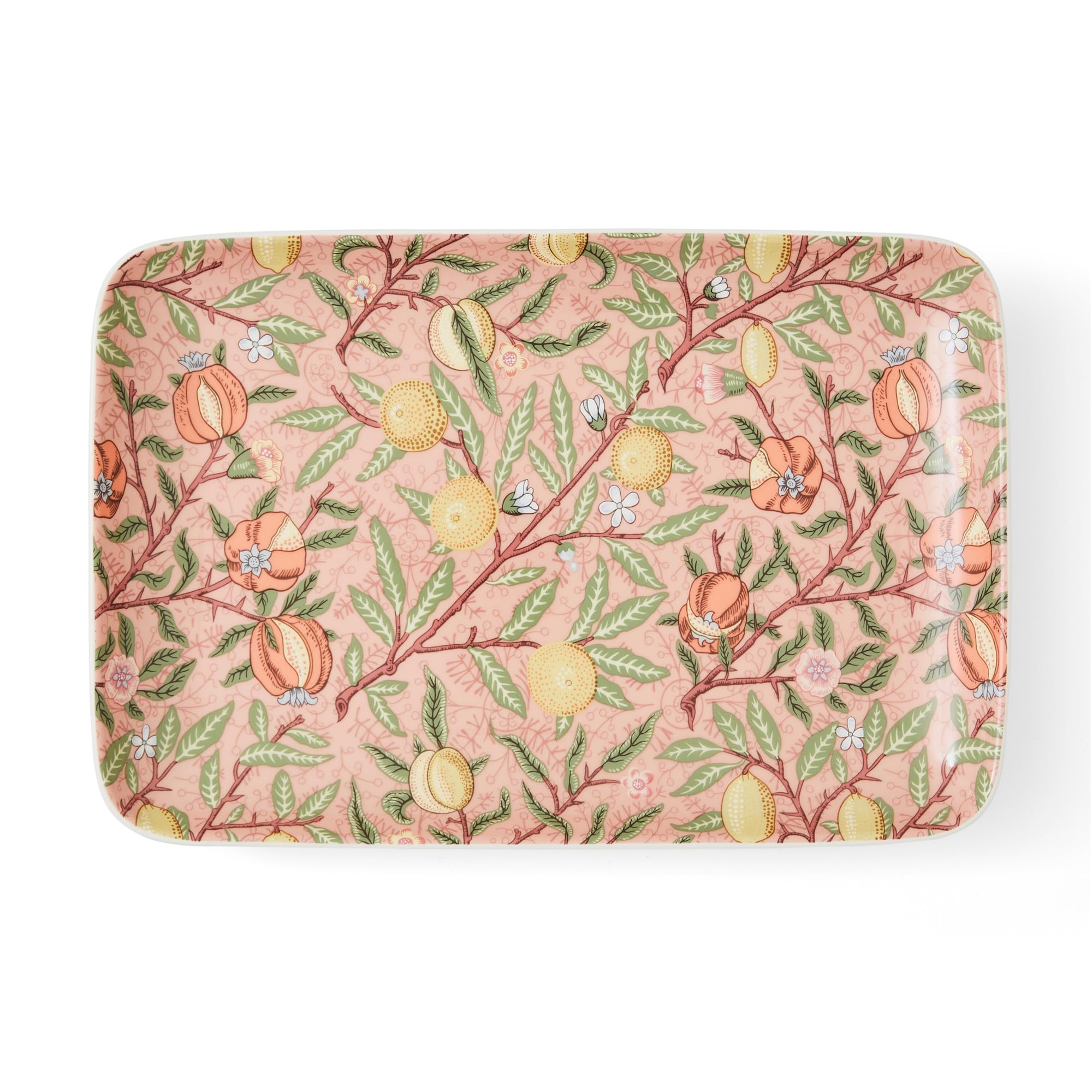 Spode's Morris & Co - 12" Serving Tray | Citrus Fruit Design | Made of Porcelain | Dishwasher and Microwave Safe | Kitchen Centerpiece | for Serving Tea, Dessert, and Main Courses
